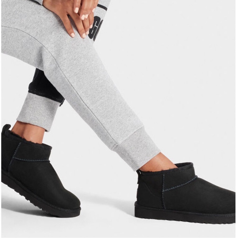 BLACK ULTRA MINI UGGS